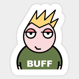 Buff big and beefy Sticker